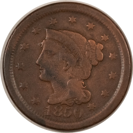 New Store Items 1850 BRAIDED HAIR LARGE CENT – CIRCULATED!