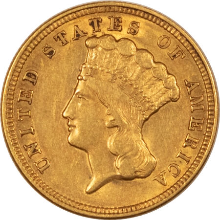 $3 1854 $3 GOLD PRINCESS – NICE ABOUT UNCIRCULATED, FIRST YEAR OF ISSUE