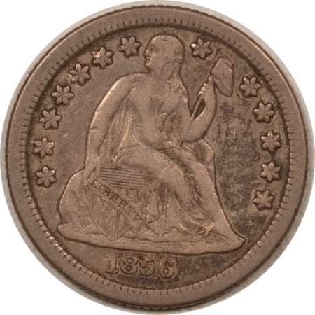 Liberty Seated Dimes 1856-O LIBERTY SEATED DIME – PLEASING CIRCULATED EXAMPLE, TOUGH!