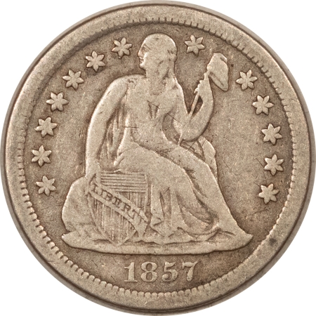 Liberty Seated Dimes 1857-O LIBERTY SEATED DIME – HIGH GRADE CIRCULATED EXAMPLE! LITE REVERSE SCRATCH