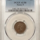 Indian 1860 POINTED BUST INDIAN CENT – PCGS AU-55, LUSTROUS W/ UNCIRCULATED LOOK