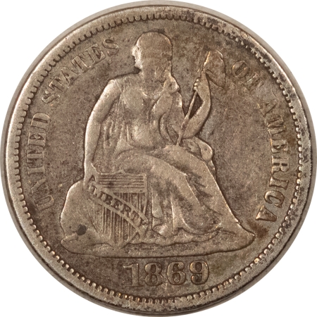 Liberty Seated Dimes 1869-S SEATED LIBERTY DIME – HIGH GRADE CIRCULATED EXAMPLE!