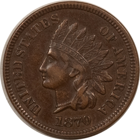 Indian 1870 INDIAN CENT – HIGH GRADE EXAMPLE! CHOICE WITH GRADING TAG!