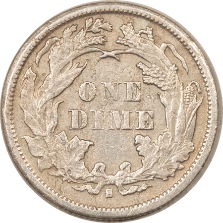 Liberty Seated Dimes 1872-S SEATED LIBERTY DIME – AU DETAILS BUT WITH ENVIRONMENTAL DAMAGE!