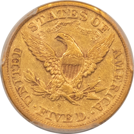$5 1873-S $5 LIBERTY GOLD – PCGS XF-45, RARE DATE, 31,000 MINTAGE, 100 KNOWN