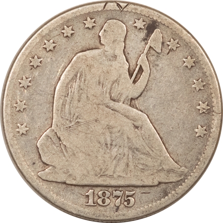New Store Items 1875 SEATED LIBERTY HALF DOLLAR – CIRCULATED!