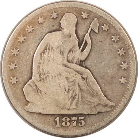 New Store Items 1875 SEATED LIBERTY HALF DOLLAR – CIRCULATED!