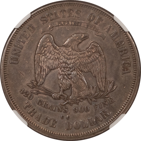 New Certified Coins 1875-CC $1 TRADE DOLLAR – NGC AU-55, NICE & ORIGINAL! CARSON CITY!