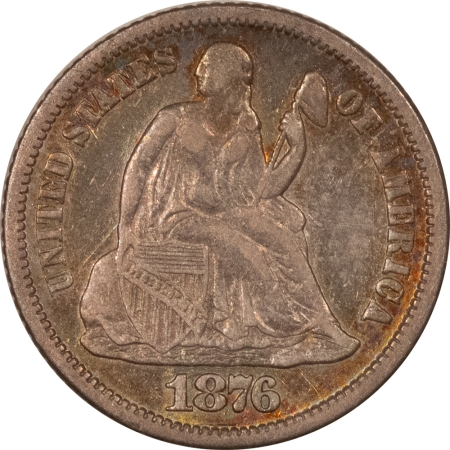 Liberty Seated Dimes 1876-S LIBERTY SEATED DIME – HIGH GRADE EXAMPLE! ORIGINAL & PRETTY!