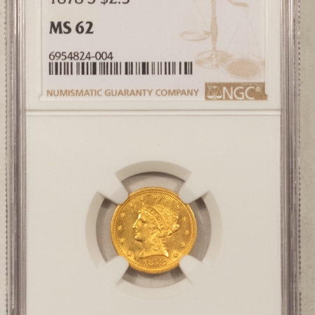 New Store Items 1878-S $2.5 LIBERTY GOLD QUARTER EAGLE – NGC MS-62