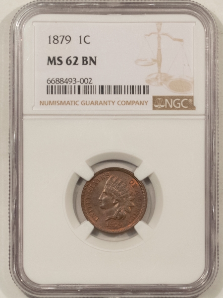Indian 1879 INDIAN CENT – NGC MS-62 BN