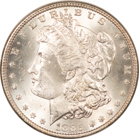 Morgan Dollars 1885 MORGAN DOLLAR – UNCIRCULATED, VERY CHOICE!