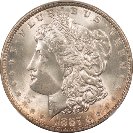 Morgan Dollars 1887 MORGAN DOLLAR – PCGS MS-65, BLAZING WHITE GEM!
