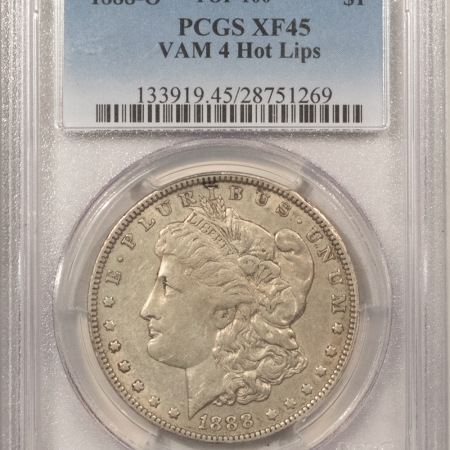 New Store Items 1888-O MORGAN DOLLAR, DOUBLED DIE OBVERSE, VAM-4 HOT LIPS – PCGS XF-45, TOP 100
