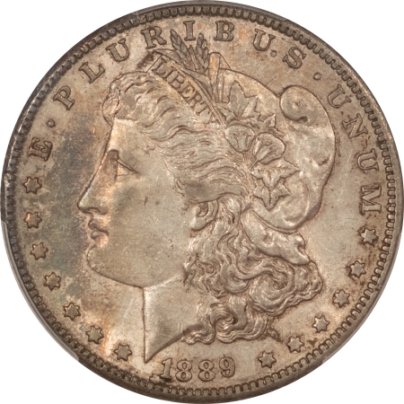 Morgan Dollars 1889-CC MORGAN DOLLAR – PCGS AU-50, REALLY WHOLESOME & ORIGINAL! CARSON CITY!