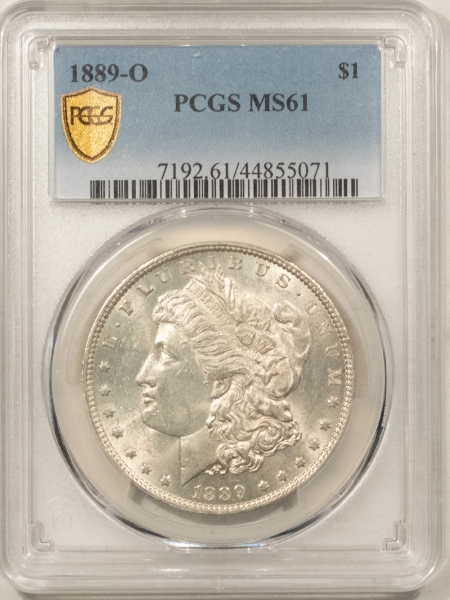 Morgan Dollars 1889-O MORGAN DOLLAR – PCGS MS-61, WHITE!