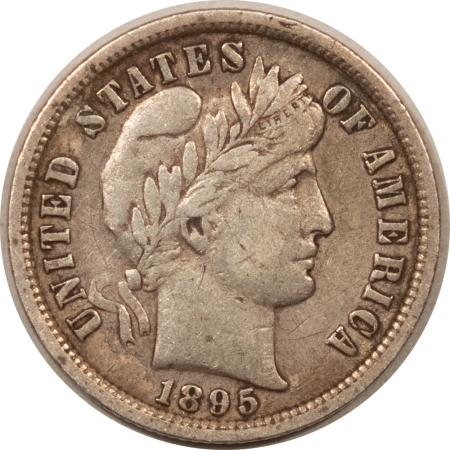 New Store Items 1895 BARBER DIME – HIGH GRADE CIRCULATED, W/ WELL CONCEALED REVERSE SCRATCHES