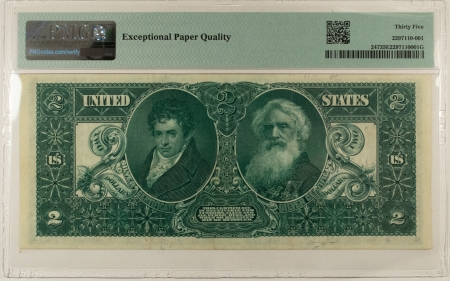 Large Silver Certificates 1896 $2 EDUCATIONAL SILVER CERTIFICATE, FR-247 PMG CHOICE VERY FINE-35 EPQ WOW!
