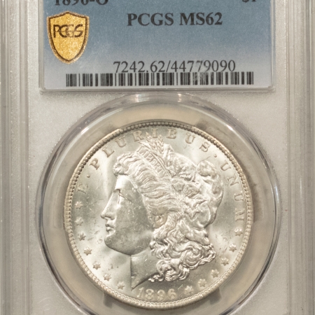 Morgan Dollars 1896-O MORGAN DOLLAR – PCGS MS-62, PREMIUM QUALITY!