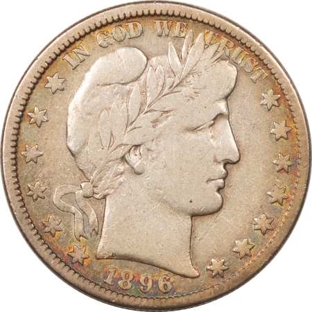 Barber Halves 1896-S BARBER HALF DOLLAR – PLEASING CIRCULATED EXAMPLE W/ ANACS FINE 12 TAG!