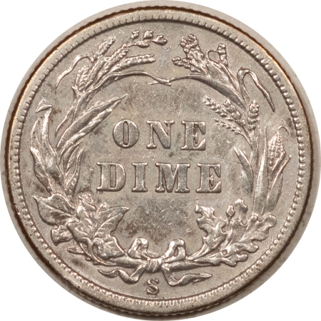 Barber Dimes 1908-S BARBER DIME – ABOUT UNCIRCULATED DETAILS, POLISHED, TOUGH DATE!