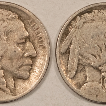 U.S. Uncertified Coins 1913 TY I BUFFALO NICKELS, LOT OF 2 – PLEASING CIRCULATED EXAMPLES!