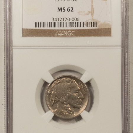 New Store Items 1915-S BUFFALO NICKEL – NGC MS-62, NICE WELL-STRUCK, TOUGHER DATE!