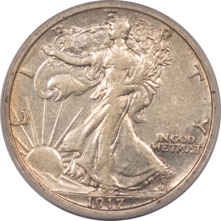 New Certified Coins 1917-D WALKING LIBERTY HALF DOLLAR, REVERSE – PCGS XF-45, TOUGH