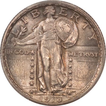 New Certified Coins 1918-D STANDING LIBERTY QUARTER – PCGS MS-62, PREMIUM QUALITY! APPEARS FH!