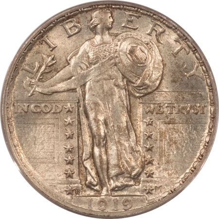 CAC Approved Coins 1919-D STANDING LIBERTY QUARTER – PCGS AU-58, CAC APPROVED! LOOKS UNC+