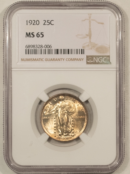 New Certified Coins 1920 STANDING LIBERTY QUARTER – NGC MS-65, FRESH GEM & PQ!