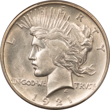 CAC Approved Coins 1921 HIGH RELIEF PEACE DOLLAR – PCGS AU-58, PREMIUM QUALITY+! CAC APPROVED!