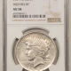 New Certified Coins 1921 PEACE DOLLAR – HIGH RELIEF NGC AU-55, WHITE