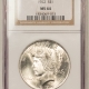 New Certified Coins 1921 PEACE DOLLAR, HIGH RELIEF – NGC MS-61, WHITE!