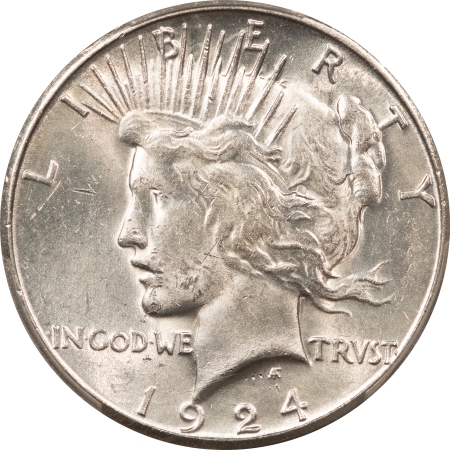 New Certified Coins 1924-S PEACE DOLLAR – PCGS MS-61, BLAST WHITE!