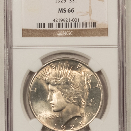 New Store Items 1925 PEACE DOLLAR – NGC MS-66, FRESH AND PRISTINE!