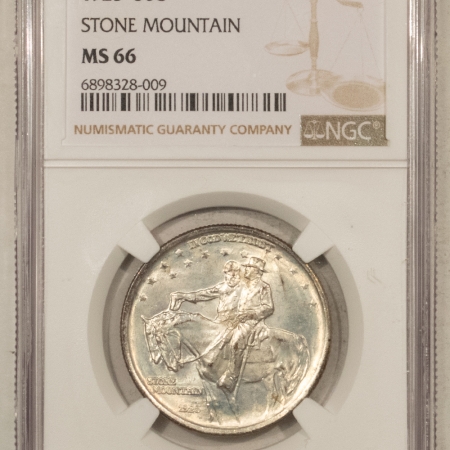 New Certified Coins 1925 STONE MOUNTAIN COMMEMORATIVE HALF DOLLAR NGC MS-66, FRESH FLASHY GREAT SKIN