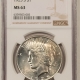 New Certified Coins 1926 PEACE DOLLAR – NGC MS-63, CHOICE!