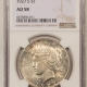 New Certified Coins 1927-D PEACE DOLLAR – NGC AU-53, FLASHY!
