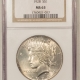 New Certified Coins 1927-S PEACE DOLLAR – NGC AU-58, FLASHY!