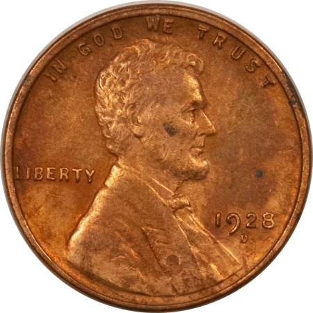 New Store Items 1928-D LINCOLN CENT – UNCIRCULATED DETAILS, CLEANED WITH ENVIRONMENTAL DAMAGE!