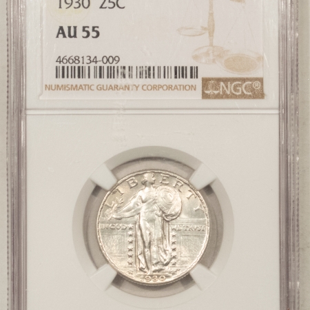 New Store Items 1930 STANDING LIBERTY QUARTER – NGC AU-55, WHITE