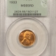 Lincoln Cents (Wheat) 1922-D LINCOLN CENT – PCGS MS-64 RD, OLD GREEN HOLDER & TOUGH!