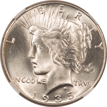 New Certified Coins 1935 PEACE DOLLAR – NGC MS-63, BLAST WHITE!