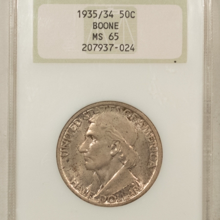 New Store Items 1935/34 BOONE COMMEMORATIVE HALF DOLLAR – NGC MS-65, OLD FATTY! PQ!