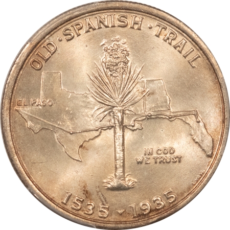 New Certified Coins 1935 SPANISH TRAIL COMMEMORATIVE HALF DOLLAR – PCGS MS-66+ FRESH & PQ, SUPERB!