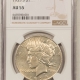 New Certified Coins 1934-S PEACE DOLLAR – NGC AU-58, WHITE & FLASHY, KEY DATE!