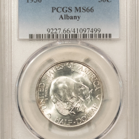 New Certified Coins 1936 ALBANY COMMEMORATIVE HALF DOLLAR – PCGS MS-66, LOOKS 67, PQ, HEADLIGHT!