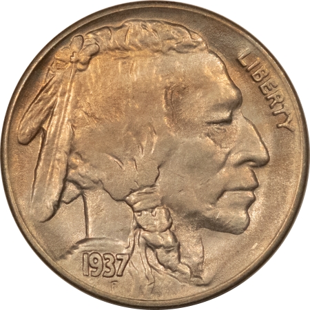 Buffalo Nickels 1937-S BUFFALO NICKEL – HIGH GRADE, NEARLY UNCIRCULATED LOOKS CHOICE! FRESH AU++