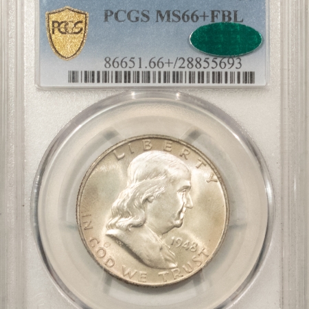 New Store Items 1948 FRANKLIN HALF DOLLAR – PCGS MS-66+ FBL, FRESH, PQ, CAC APPROVED!